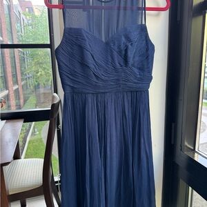 J. Crew Blue Illusion Ruched Sundress